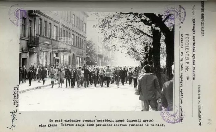 Eitynės Laisvės alėjoje. Kaunas, 1972 m. gegužės 18 d. Lietuvos ypatingasis archyvas
